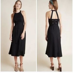 NWT Anthropologie Greta Black Gingham Dress, Sz 4